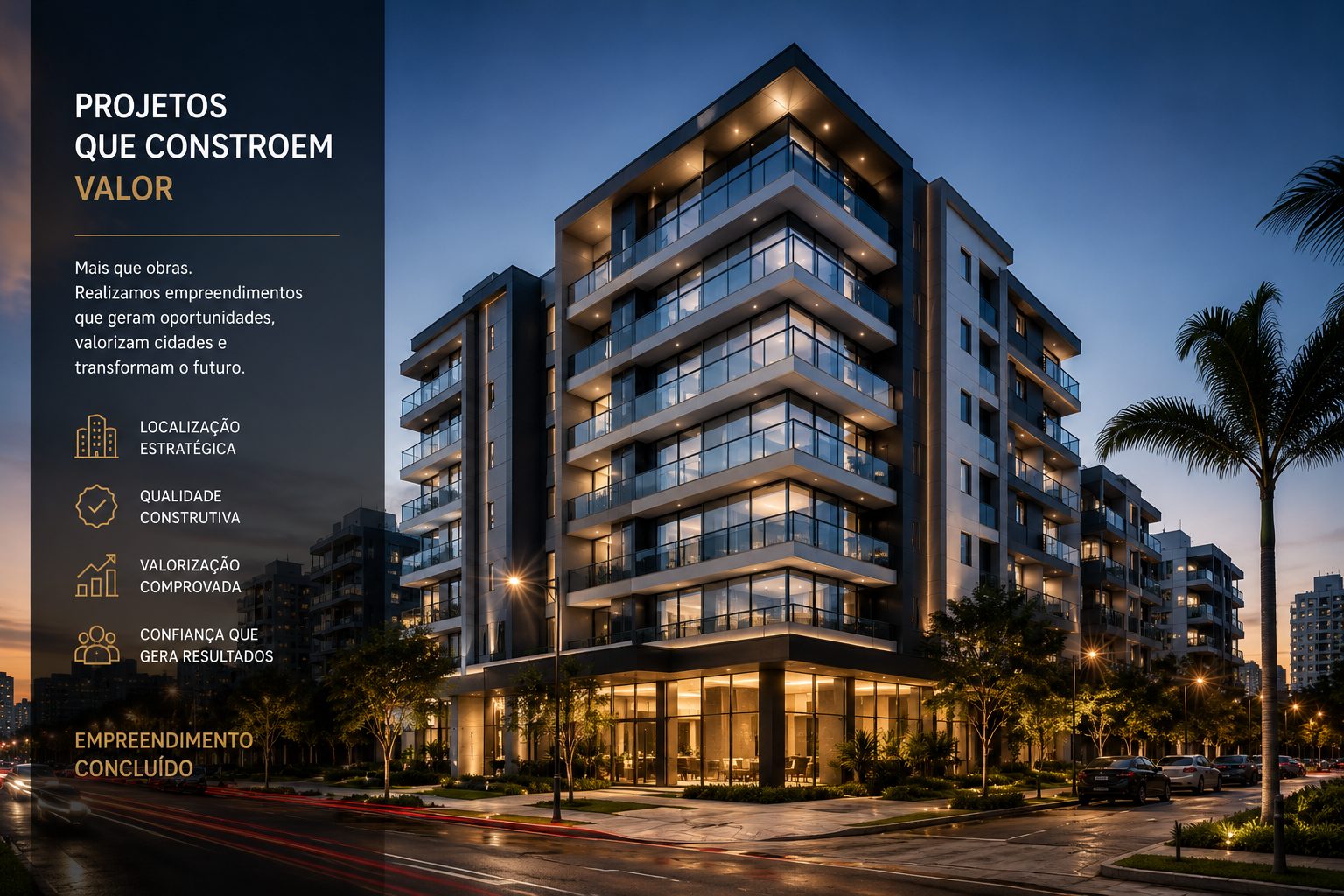 Investimentos — Empreendimento concluído