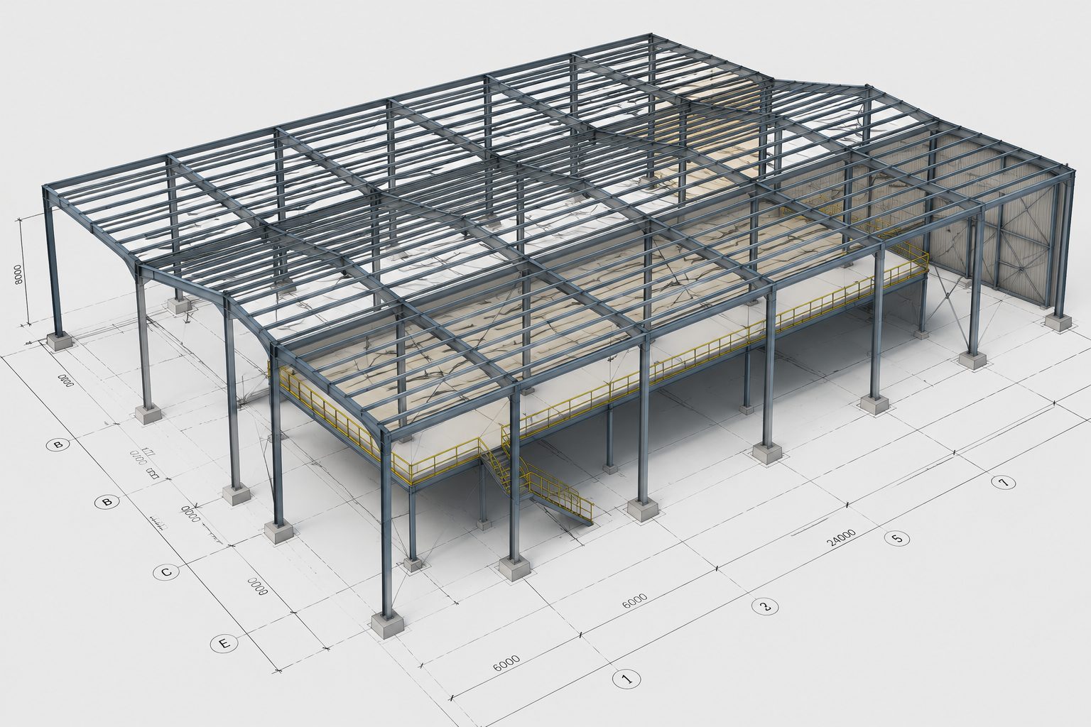 Estruturas Metálicas — Projeto 3D de estrutura